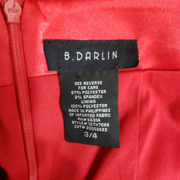 B. Darlin red prom dress size 4 - Picture 3 of 5